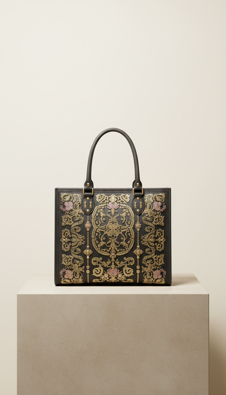 Heritage Tote with Gold Accents