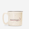 Hanging on by a thread - camp mug