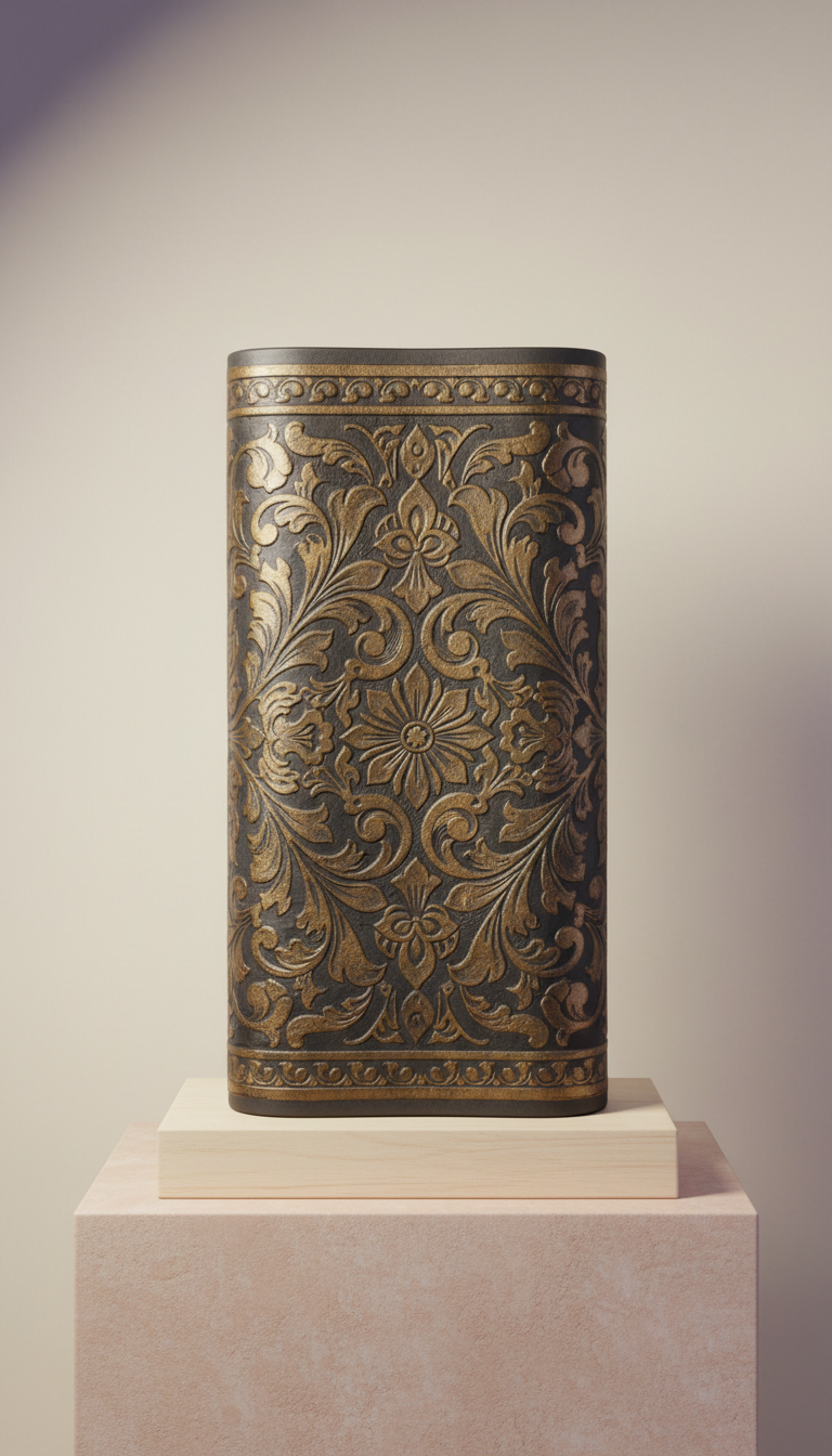 Embossed Leather Torah Wrap